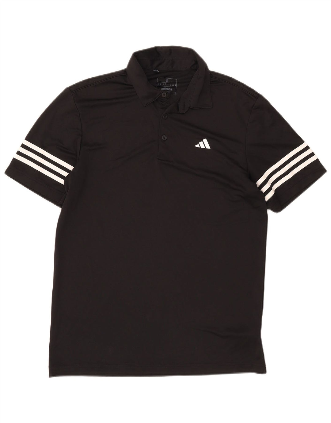 Мужская рубашка-поло Adidas маленькая черная из полиэстера