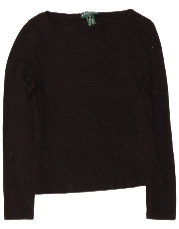 Женский топ для миниатюрных размеров Ralph Lauren, Великобритания, 8 маленьких размеров, черный вискоза