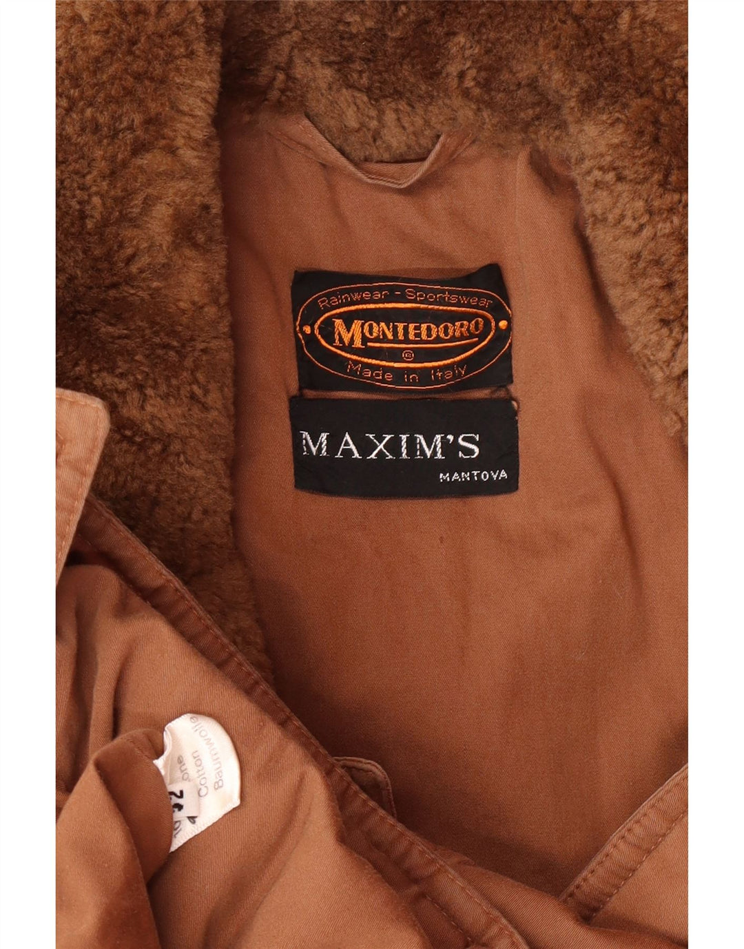 MONTEDORO Мужская куртка-бомбер в стиле милитари IT 52 XL Коричневый хлопок