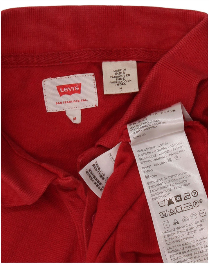 Мужская рубашка-поло Levi's из хлопка среднего красного цвета