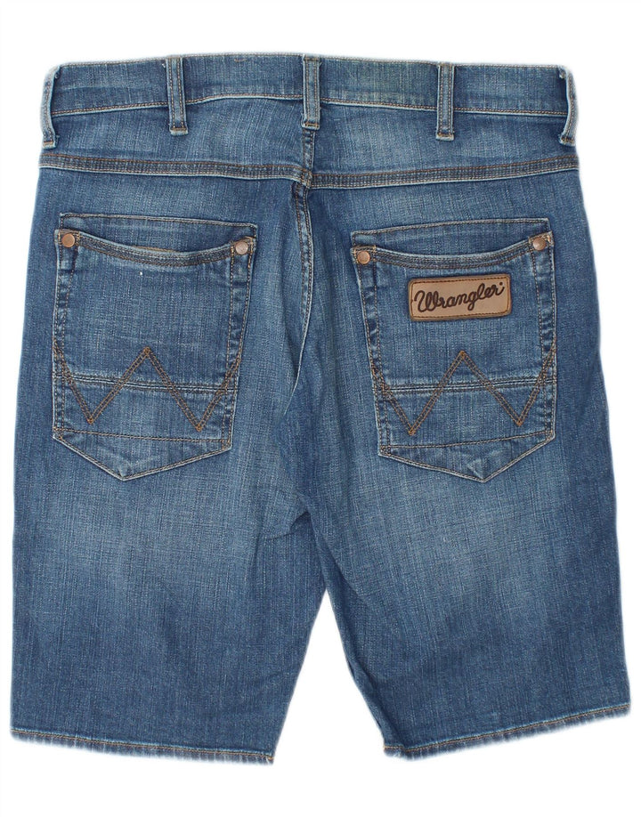 Мужские джинсовые шорты Wrangler W31, хлопковые, среднего синего цвета