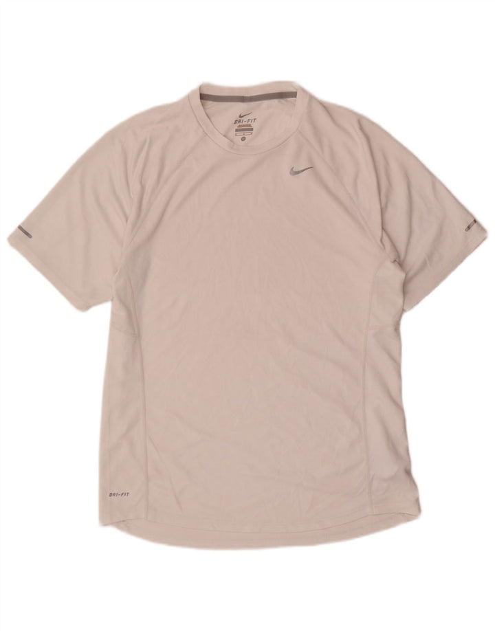Мужская футболка Nike Dri Fit, средний белый полиэстер