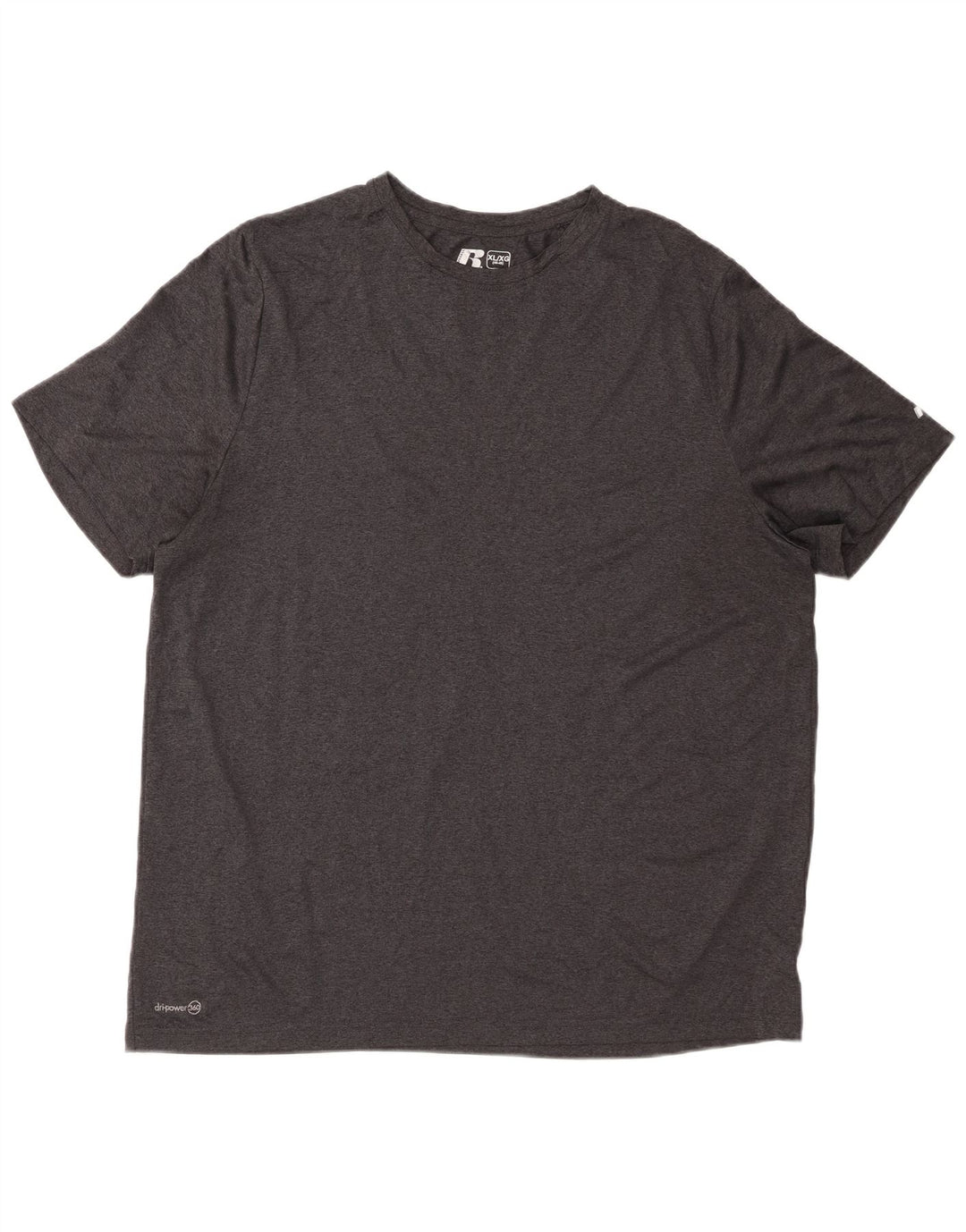 Мужская футболка RUSSELL ATHLETIC Dri-Power UK 46/48 XL, серый полиэстер