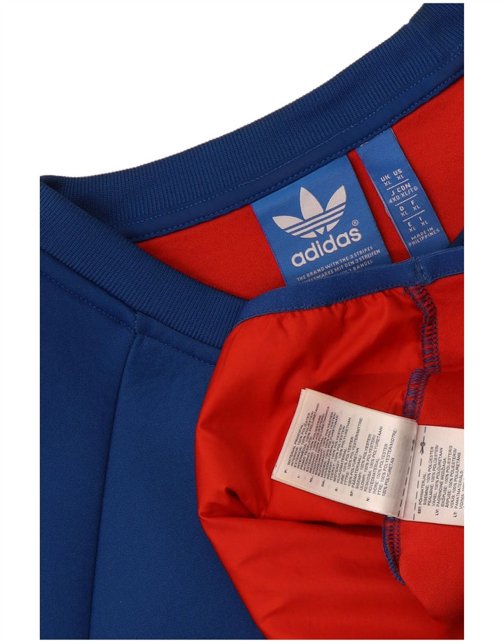 Мужской свитшот ADIDAS с рисунком, XL, синий, полиэстер с цветными блоками