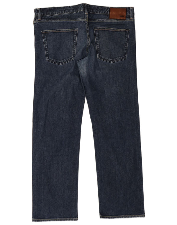 Женские прямые джинсы Hugo Boss W38 L32 синие, хлопок