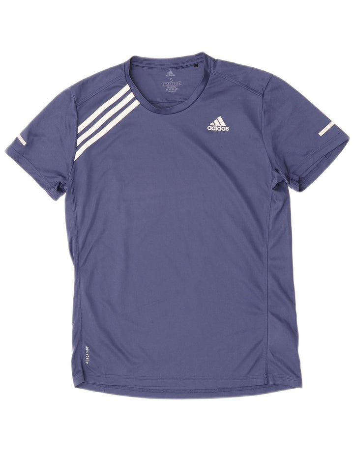 Adidas Mens Aeroready Футболка Топ Маленький Темно-Синий Полиэстер