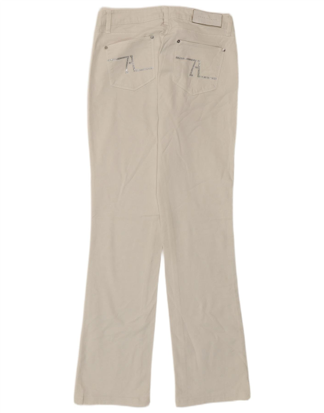 Женские прямые джинсы Zara EU 40 Medium W30 L30, белый хлопок