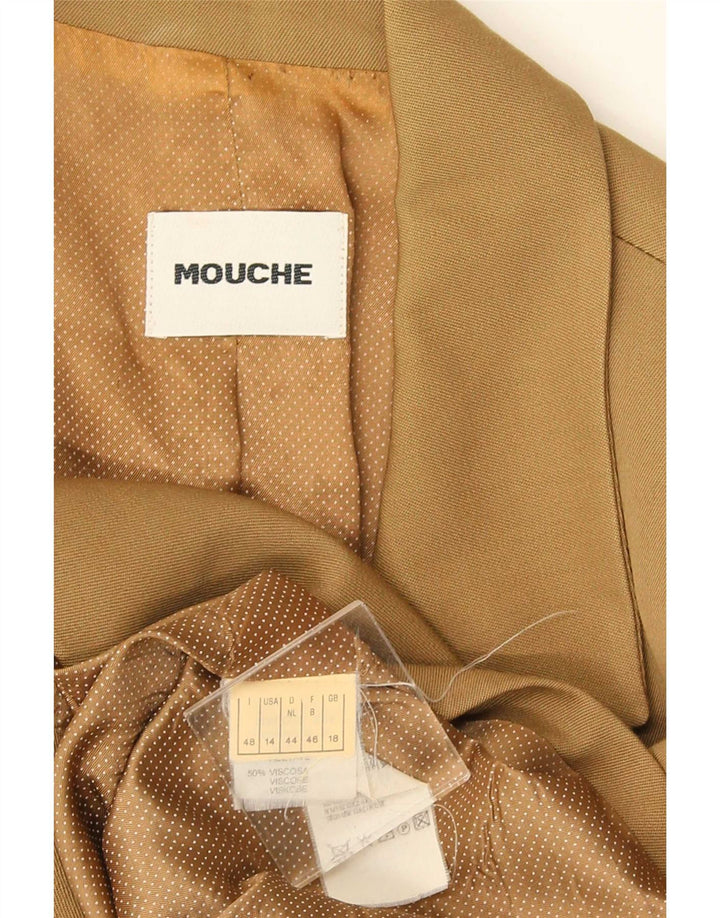 Женский двубортный пиджак Mouche UK 18 XL цвета хаки