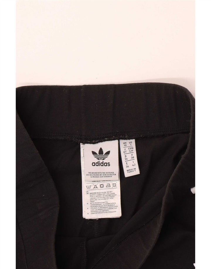 Женские леггинсы Adidas UK 10, маленькие черные хлопковые