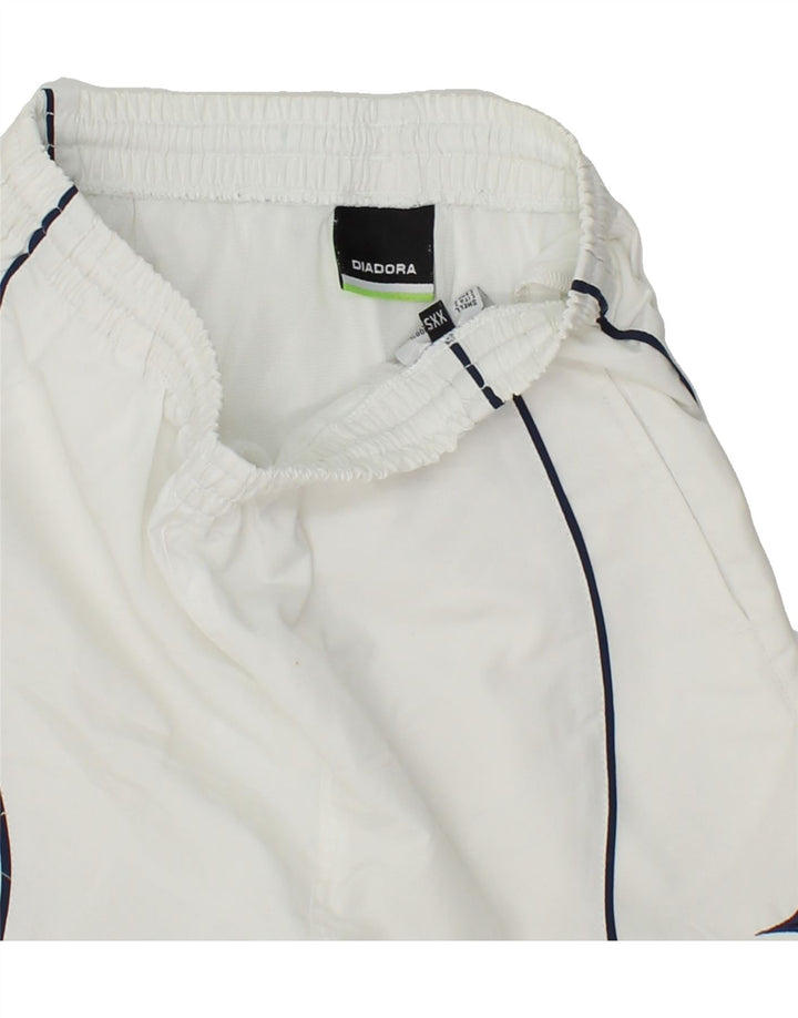 DIADORA Mens Sport Shorts 2XS  White Polyester Vintage Diadora and Second-Hand Diadora from Messina Hembry 