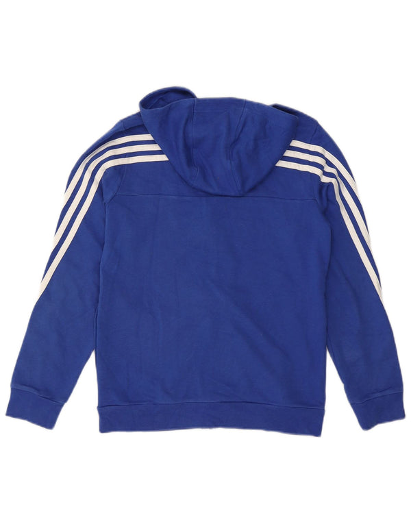 Свитер с капюшоном на молнии для мальчиков Adidas 11-12 лет, синий хлопок