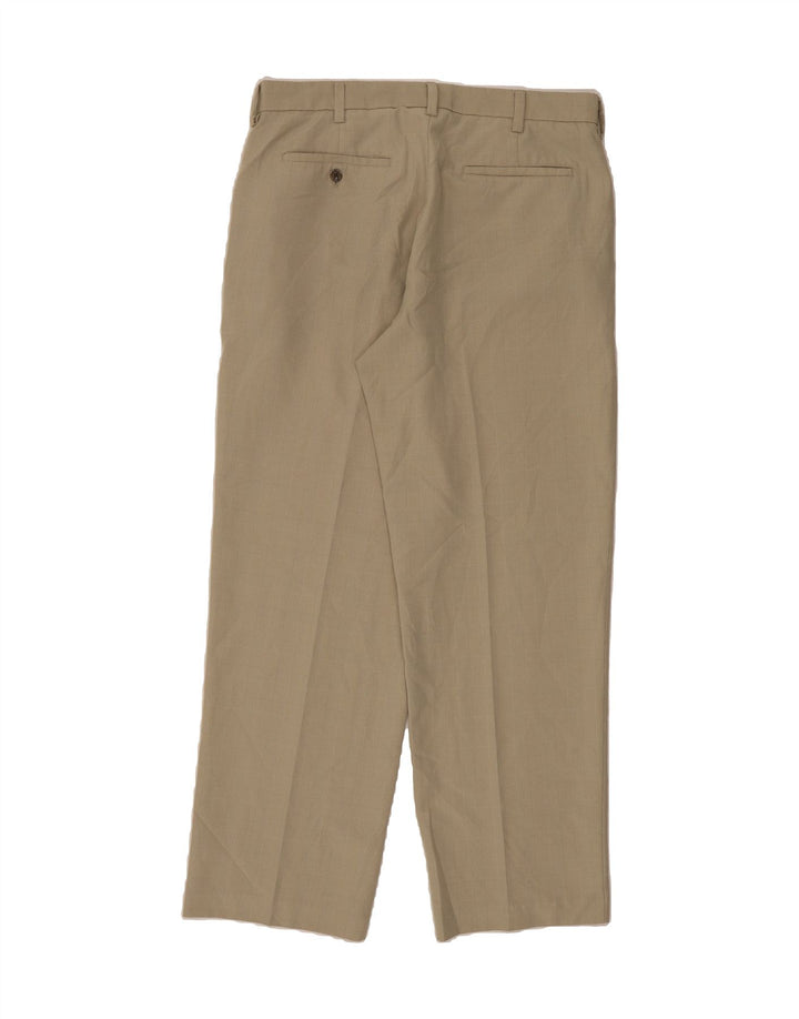 IZOD Mens Straight Chino Trousers W34 L32 Beige Polyester Vintage Izod and Second-Hand Izod from Messina Hembry 