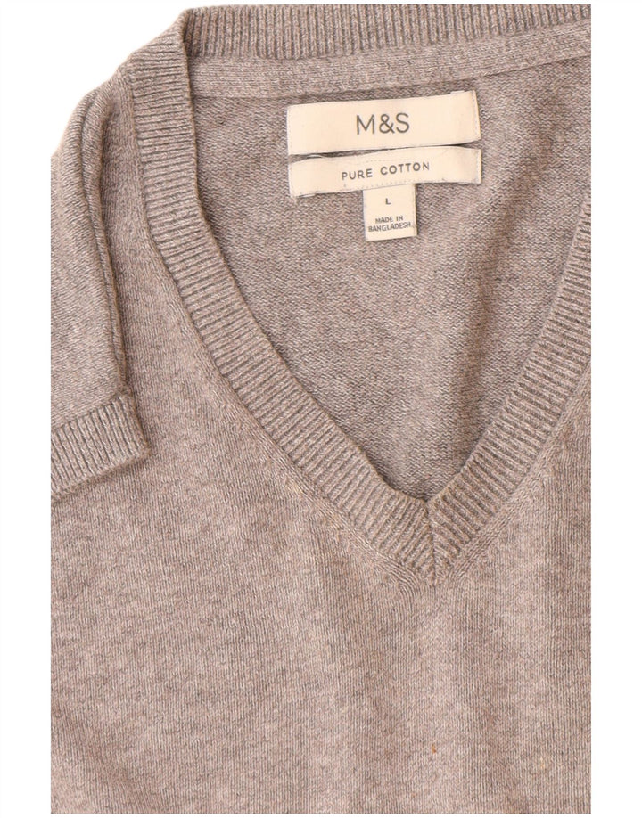 Мужская майка Marks & Spencer, большая серая хлопковая майка
