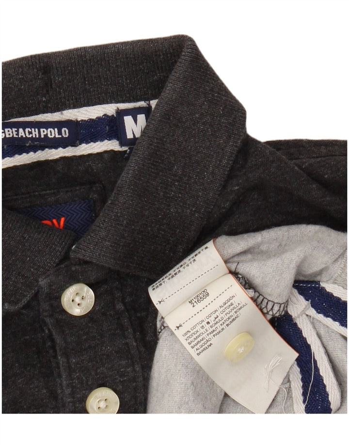 Мужская рубашка-поло Superdry среднего серого цвета, хлопок с цветными блоками