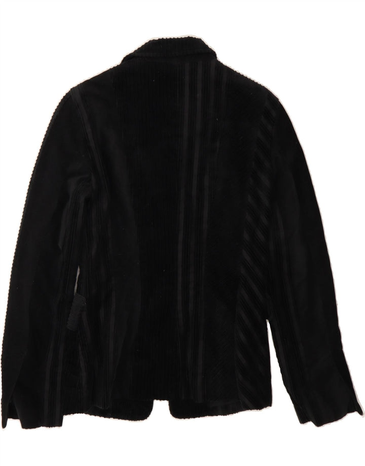 MANGO Womens Corduroy 2 Button Blazer Jacket EU 38 Medium Black Cotton Vintage Mango and Second-Hand Mango from Messina Hembry 