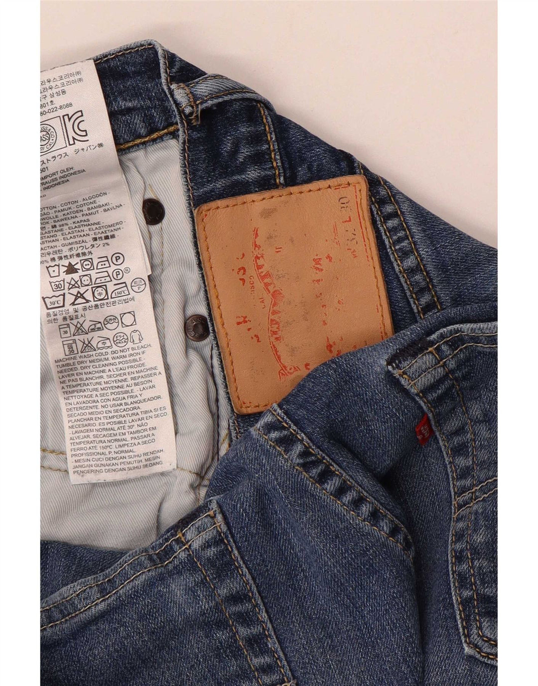 Женские узкие джинсы Levi's W32 L28, синие, хлопок