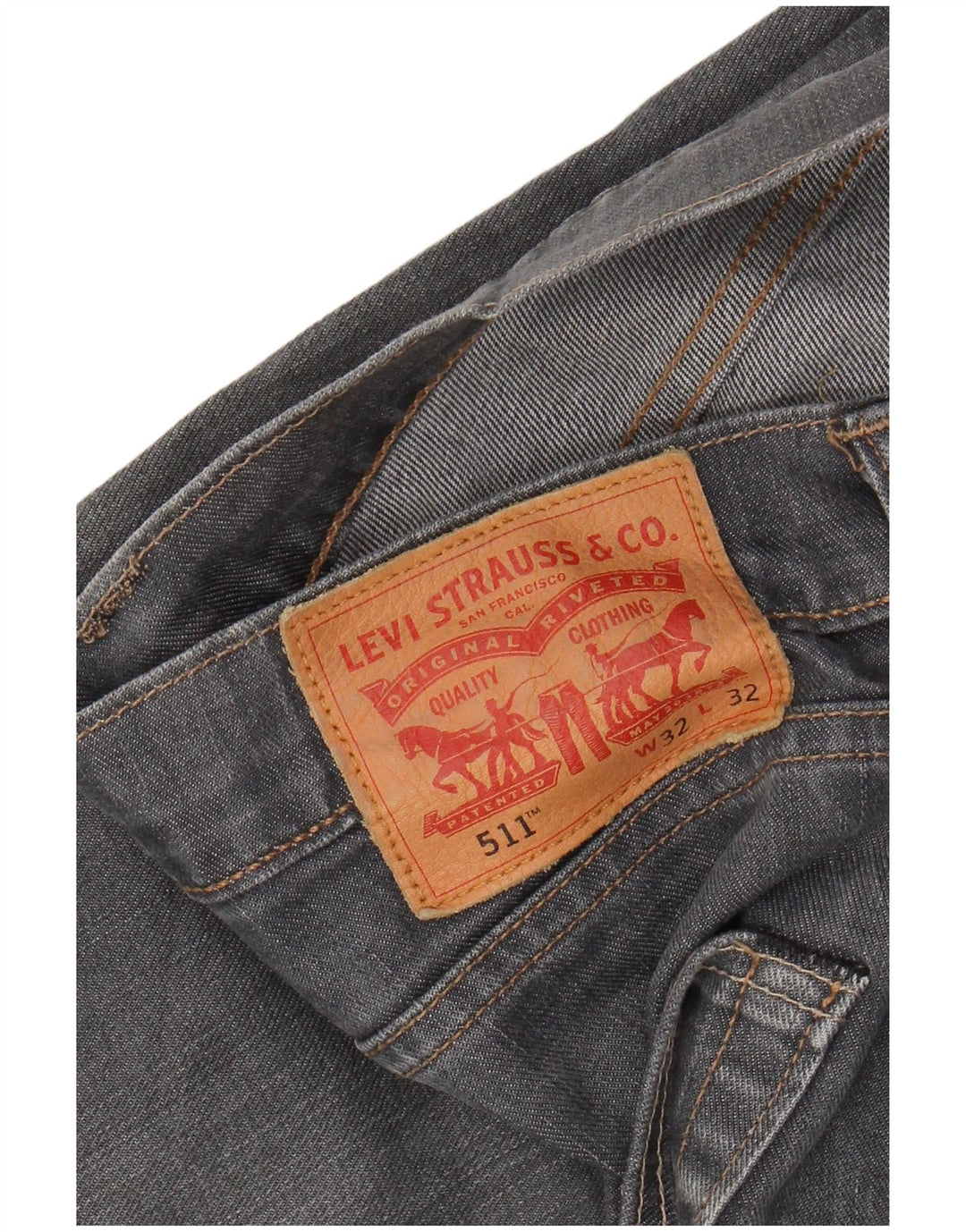 Мужские джинсы LEVI'S 511 Slim W32 L32 Серые хлопковые