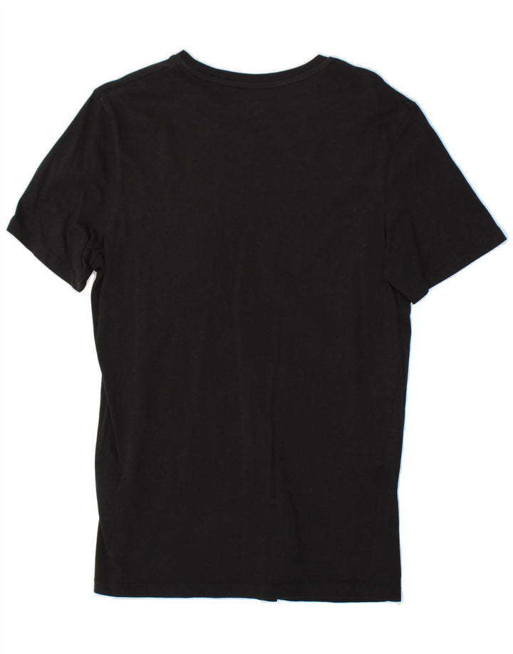 JACK & JONES Mens T-Shirt Top Medium Black Colourblock Cotton Vintage Jack & Jones and Second-Hand Jack & Jones from Messina Hembry 