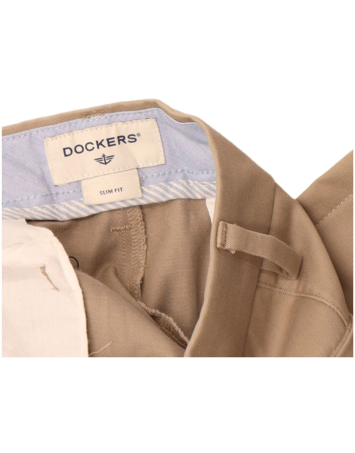 Мужские брюки-чиносы DOCKERS Slim Fit W32 L30, бежевый хлопок