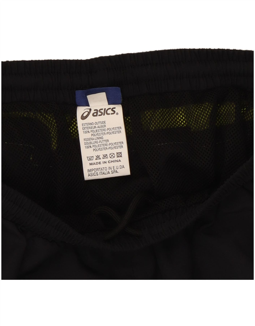 Женские спортивные шорты Asics UK 12, средние черные, полиэстер с цветными блоками