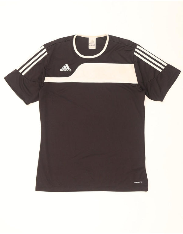 Мужская футболка Adidas Climalite Top Medium Black с цветными блоками из полиэстера