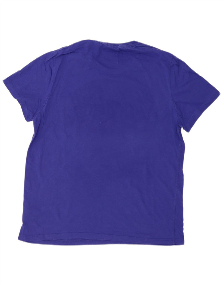 Мужская футболка с рисунком Superdry, 2XL, синяя, хлопок