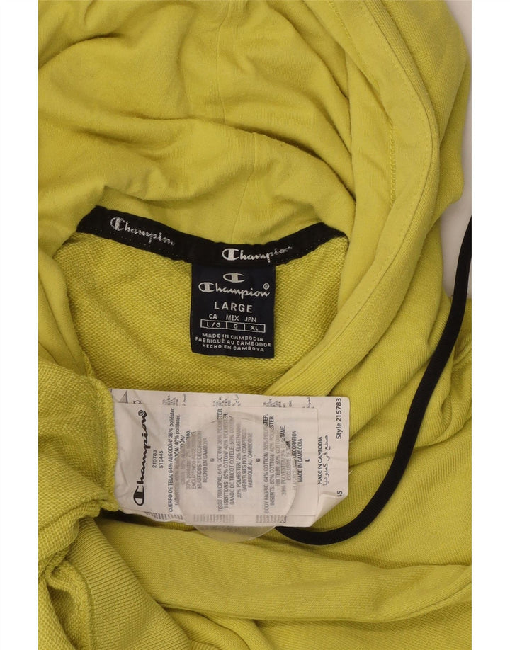 Мужской джемпер с капюшоном CHAMPION с рисунком, большой желтый, хлопок