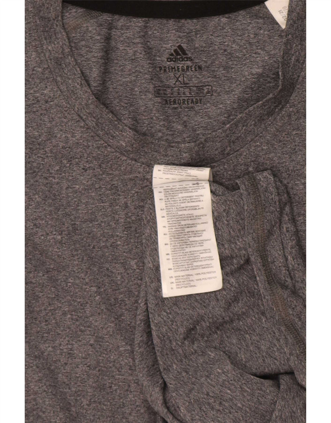 Adidas Мужская футболка Aeroready Top XL Серый полиэстер с крапинками