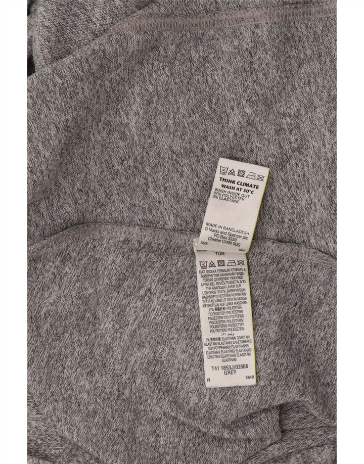 Женское платье А-силуэта с рукавом 3/4 Marks & Spencer UK 12, полиэстер среднего серого цвета