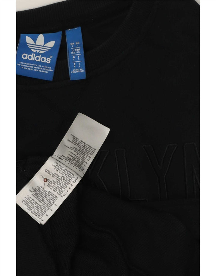 Мужской свитшот Adidas с графическим рисунком, большой черный хлопковый джемпер с цветными блоками