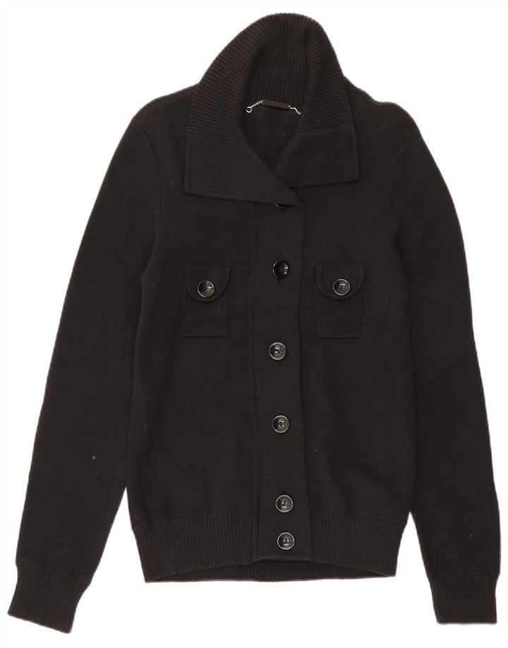 ARMANI JEANS Женский свитер-кардиган UK 12 Средний Черный Хлопок