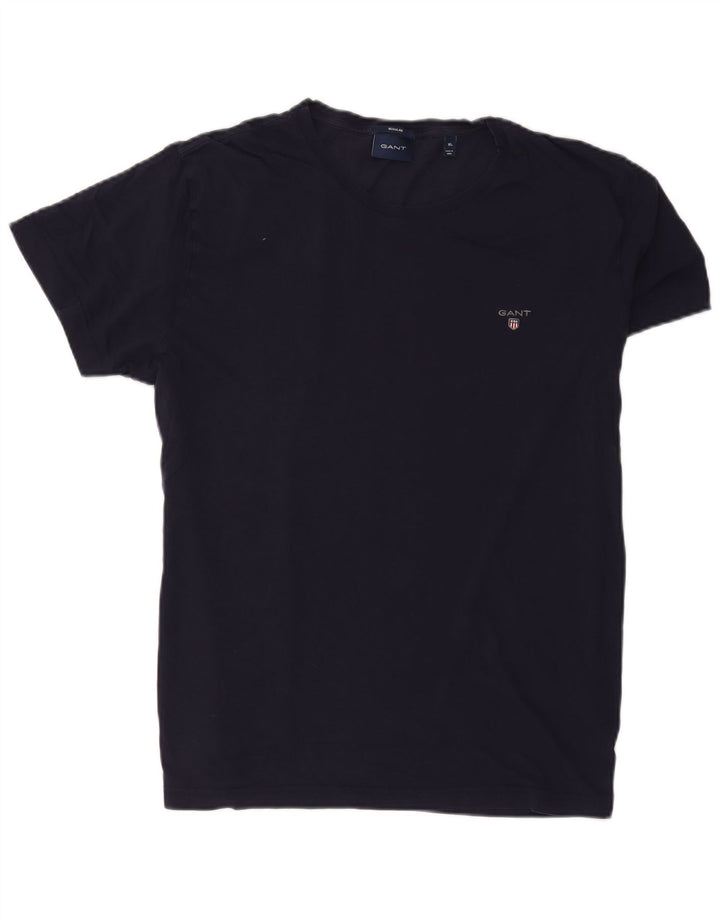 Мужская футболка Gant Regular, топ XL, темно-синий, хлопок