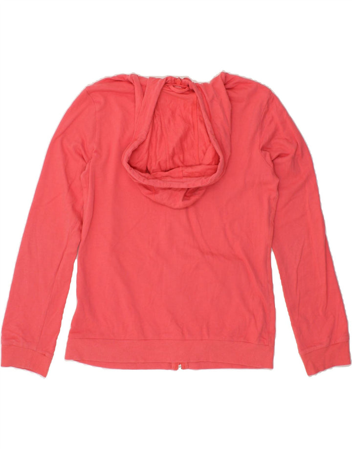 ADIDAS Womens Graphic Zip Hoodie Sweater UK 14 Medium Red Vintage Adidas and Second-Hand Adidas from Messina Hembry 
