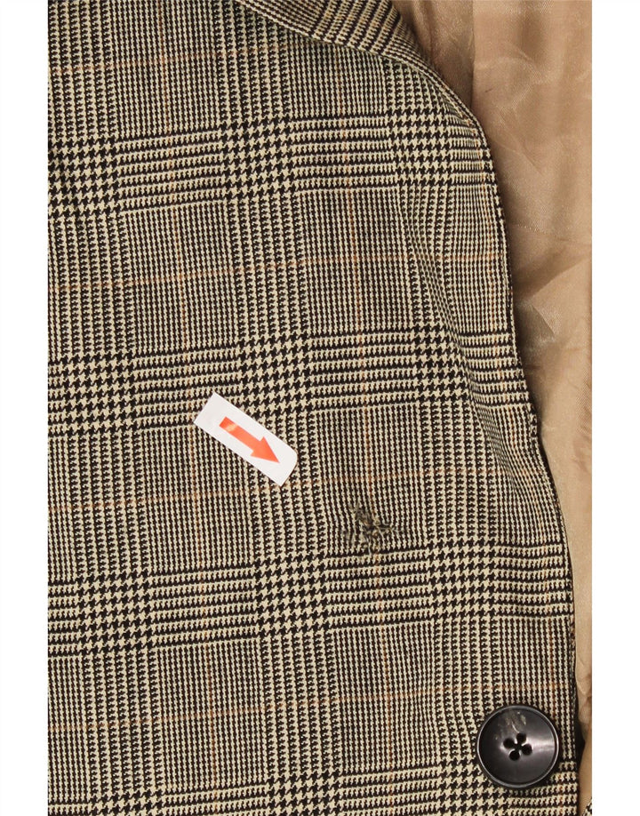 Мужской пиджак с 2 пуговицами Polo Ralph Lauren, Великобритания 44 2XL, бежевый с узором «гусиные лапки»