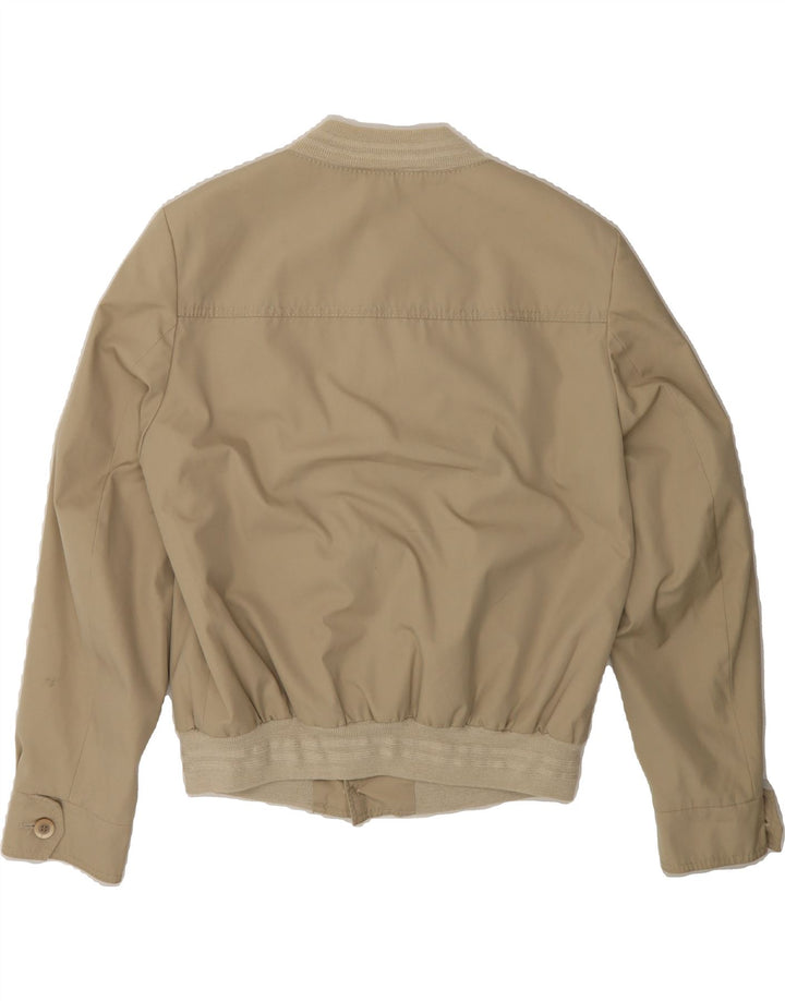 C&A Womens Bomber Jacket UK 14 Large Beige Polyester Vintage C&A and Second-Hand C&A from Messina Hembry 
