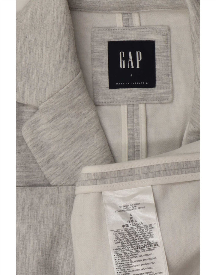 Женский пиджак Gap на 1 пуговице, США 6, средний серый полиэстер