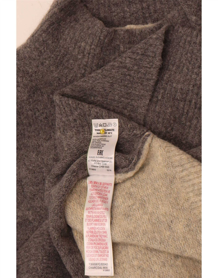Женский джемпер с высоким воротником Marks & Spencer, Великобритания 14, средний серый