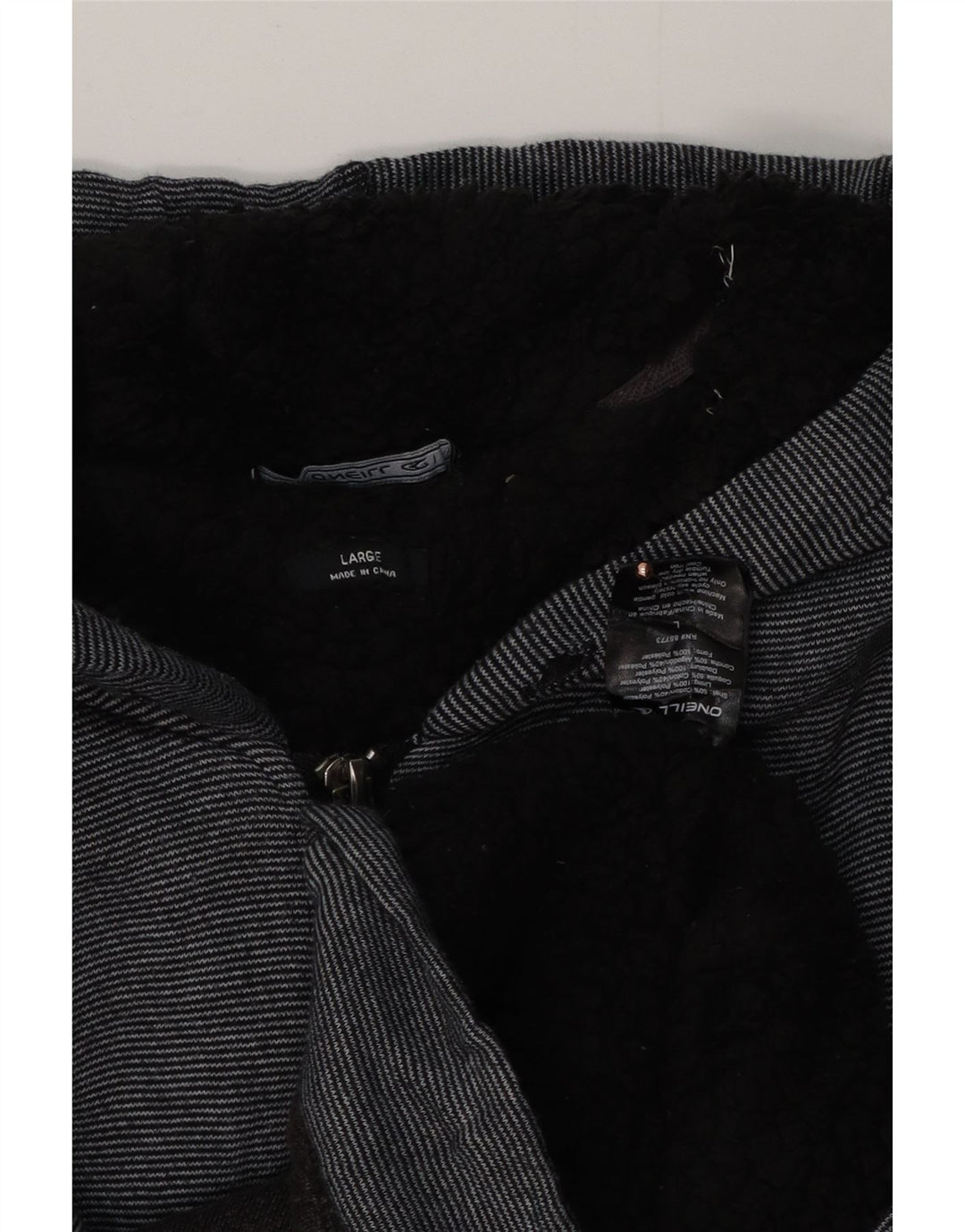 Мужской свитер с капюшоном на молнии O'Neill, большой черный полосатый полиэстер