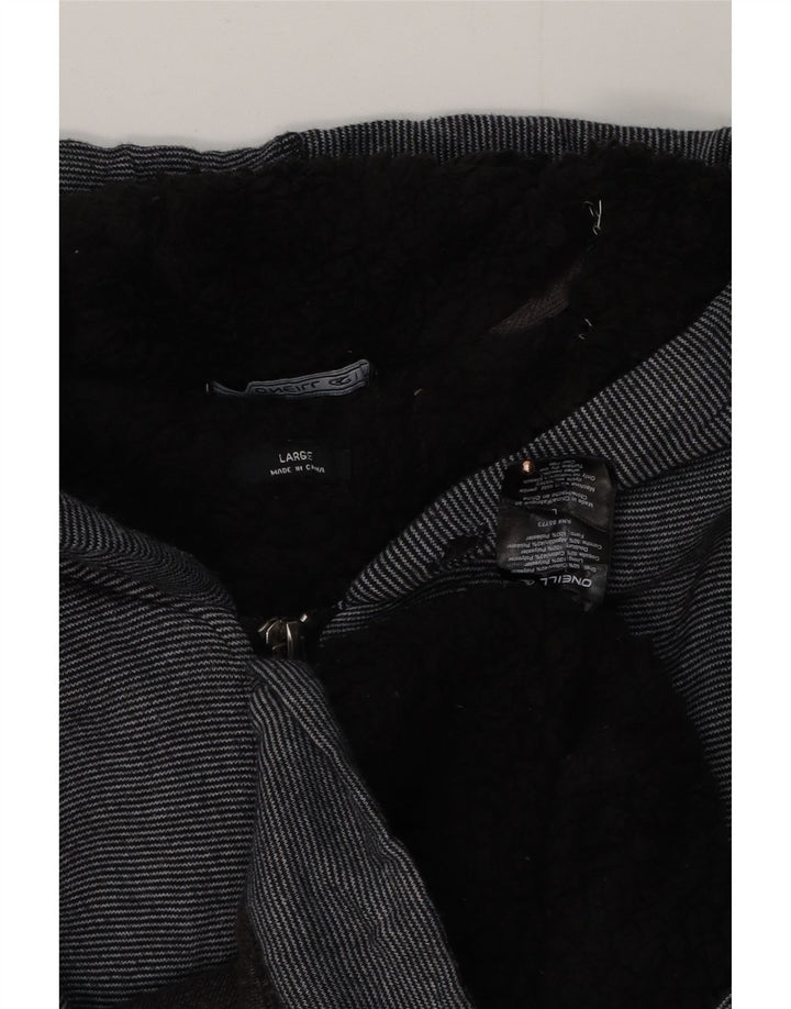 Мужской свитер с капюшоном на молнии O'Neill, большой черный полосатый полиэстер