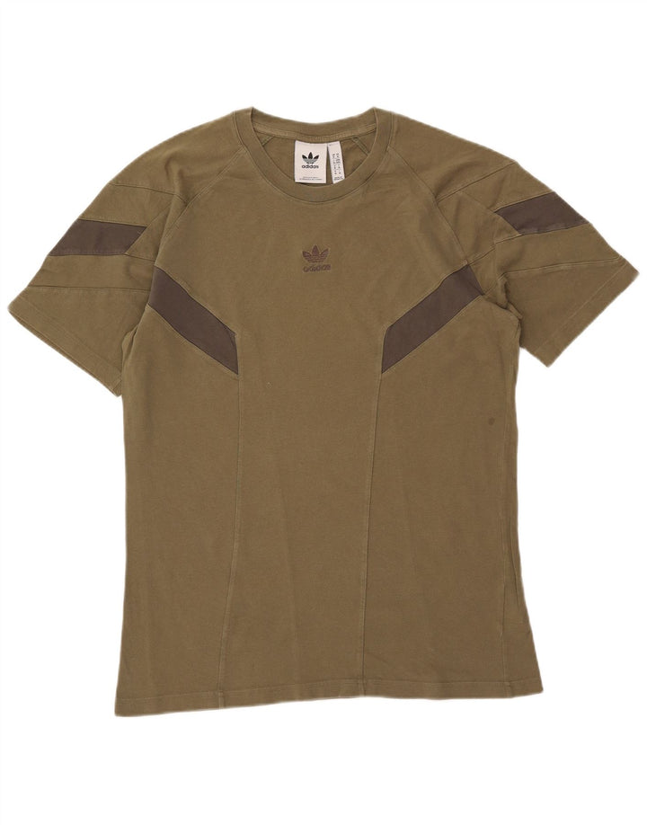 Мужская футболка ADIDAS Top Medium Khaki Colourblock Cotton