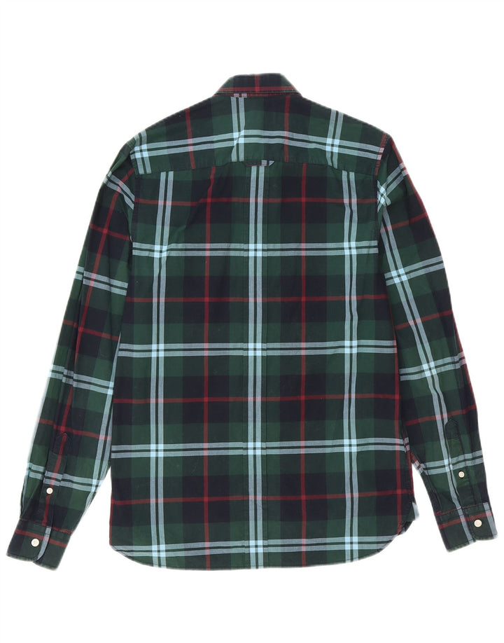 Мужская рубашка Fred Perry, маленькая зеленая клетчатая хлопковая рубашка