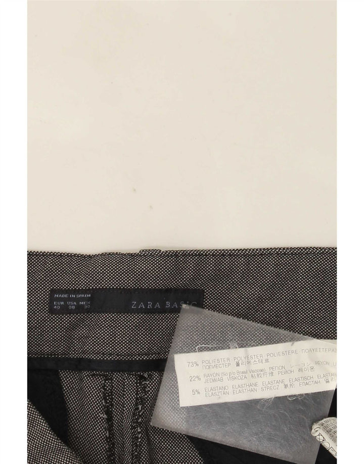 Женские брюки чинос Zara Bootcut EU 40 Medium W30 L32 Серые в пятнах