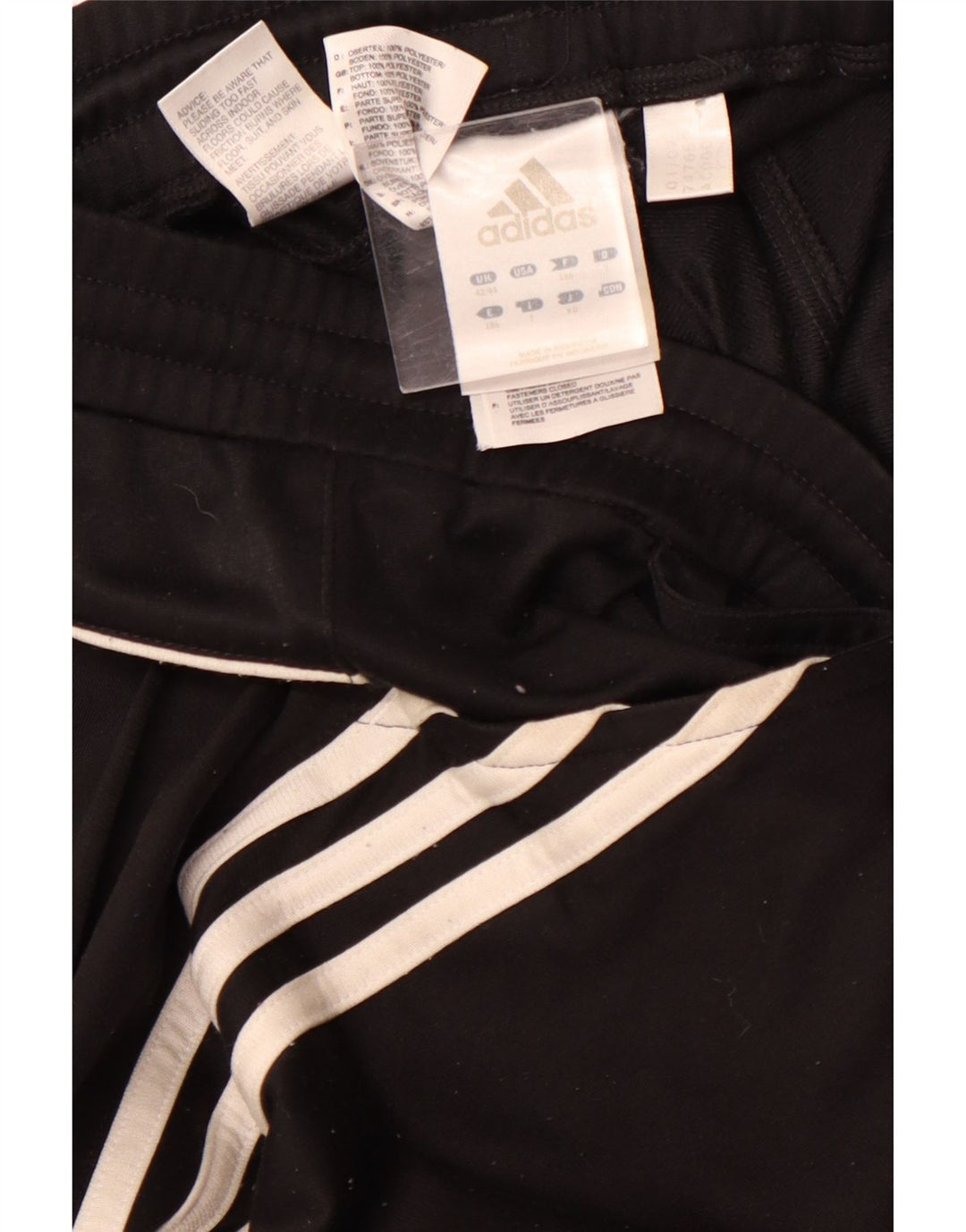 Мужские спортивные брюки ADIDAS 2XL, черные, полиэстер с цветными блоками