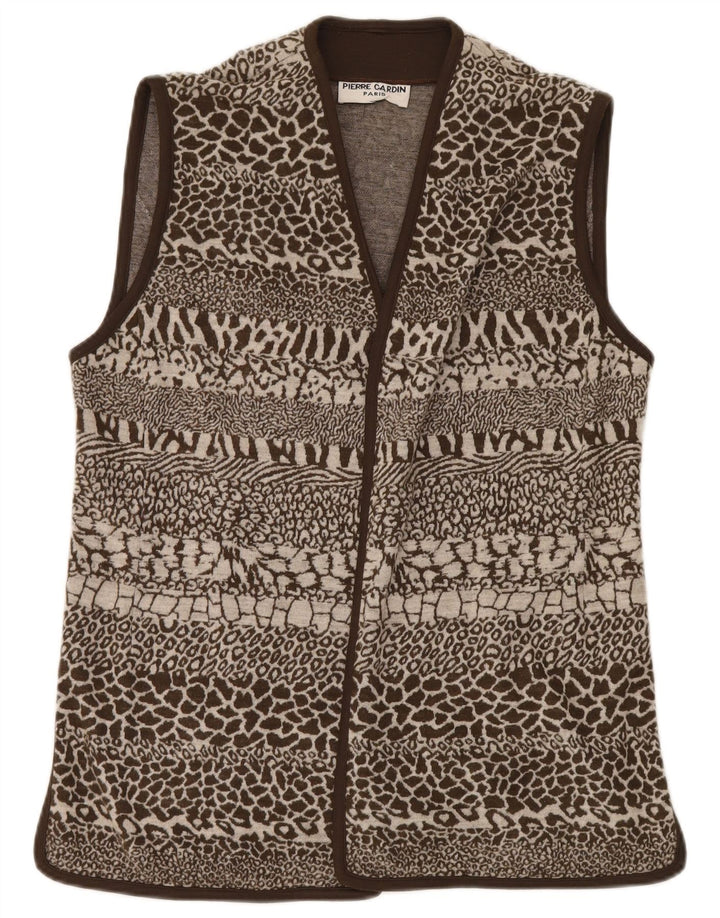 Женский жилет Pierre Cardin IT 44, средний коричневый, шерсть с животным принтом
