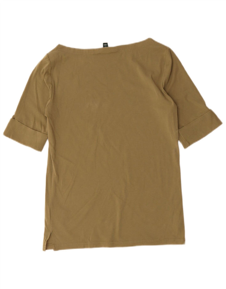 Женская блузка Ralph Lauren Top UK 12, средний цвет хаки, хлопок