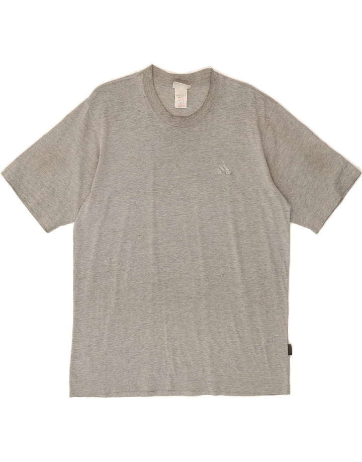 ADIDAS Mens T-Shirt Top UK 40/42 Medium Grey Cotton Vintage Adidas and Second-Hand Adidas from Messina Hembry 