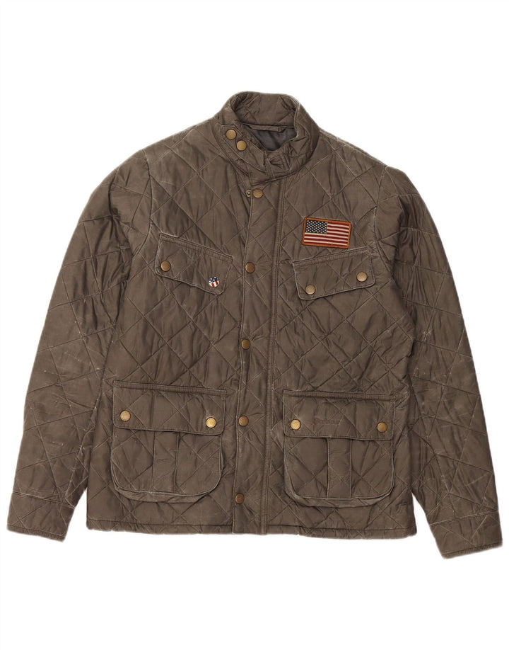 Стеганая куртка Barbour для мальчиков 12-13 лет XL, хаки, полиамид