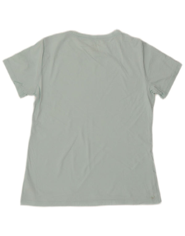 EDDIE BAUER Womens T-Shirt Top UK 6 XS Blue Cotton
