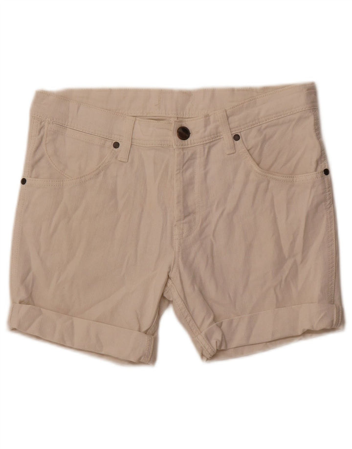 Женские джинсовые шорты Wrangler Sly W32, большой цвет, хлопок белого цвета