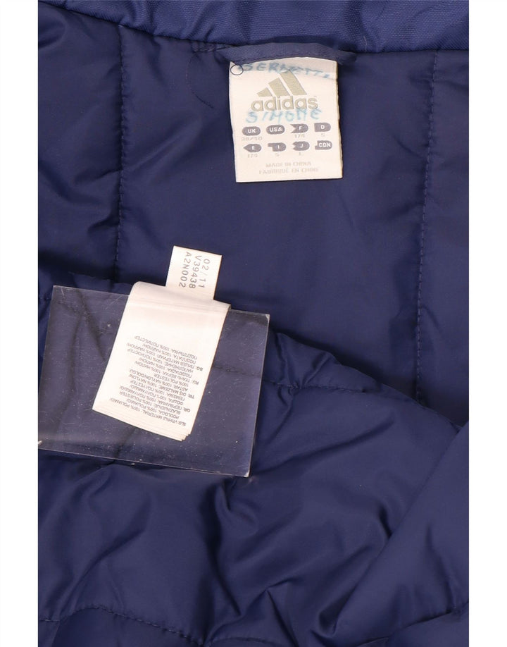 Мужская стеганая куртка ADIDAS с графическим рисунком UK 38/40, средний синий полиамид